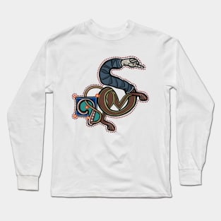 Letter S Manicule W 14C Maastricht Psalter parody Long Sleeve T-Shirt